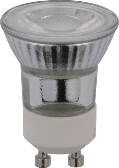 Spl GU10 MR11 3W dimbar LED pære   200lm 40° glass varm hvit   Dimbar : Dimbar Kulør : Varm