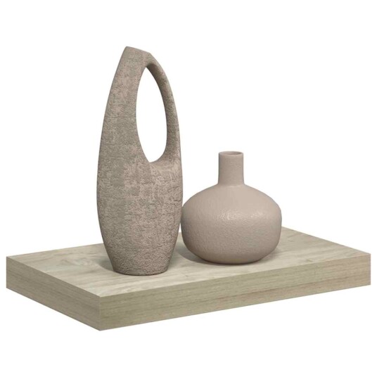 vidaXL Flytende vegghylle eik 40x23x3,8 cm MDF