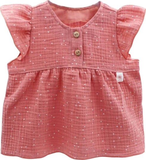 Maximo Musselin Girl Top Rust Weiß Punkte (86/92)