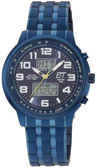 ETT Eco Tech Time Herreklokke EGS 11735 32M Hunter Ii Blå/Stål Ø48
