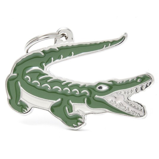Myfamily Krokodille Hundehalsbånd med Enameled ID-merke