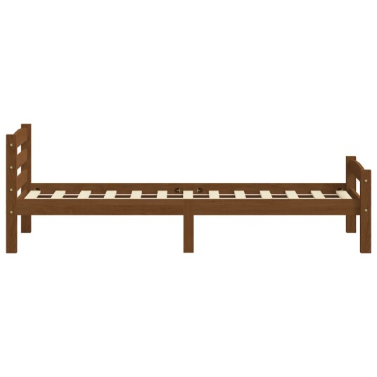 vidaXL Sengeramme honningbrun heltre furu 100x200 cm