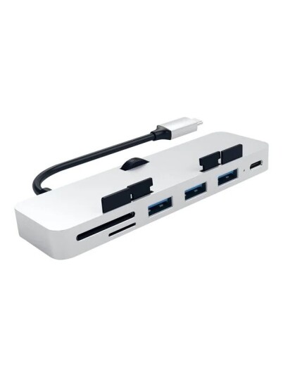 Satechi Aluminum Type C Cl Hub Pro USB C 4 Port microSD reader USB hub 4 porter Slv ST TCIMHS