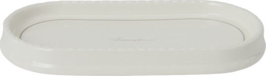 Fat oval 20,5x11,8 cm hvit beige Fat oval 20,5x11,8 cm hvit beige