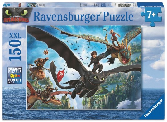 Puslespill 150 Drager og Helter Ravensburger Puslespill 150 Drager og Helter Ravensburger