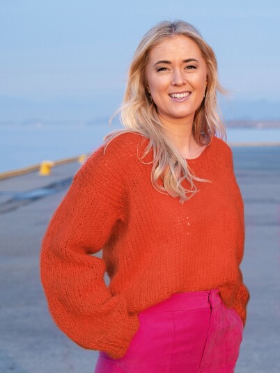 AMANDA genser oransje AMANDA genser oransje