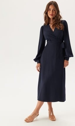 BUBBLEROOM Wrap Dress Navy 34