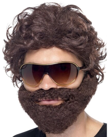 The Hangover Inspirert Parykk Skjegg og Solbriller Sett The Hangover Inspirert Parykk Skjegg og Solbriller Sett