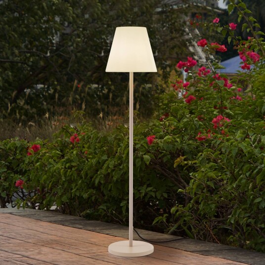 Lucande terrasselampe Jaimy beige metall 150 cm E27