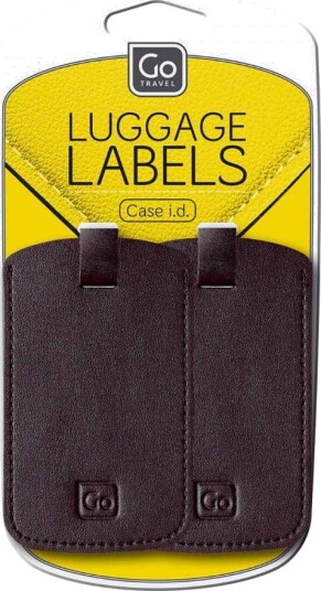 Go Travel 2 Luggage Labels Black Go Travel 2 Luggage Labels Black