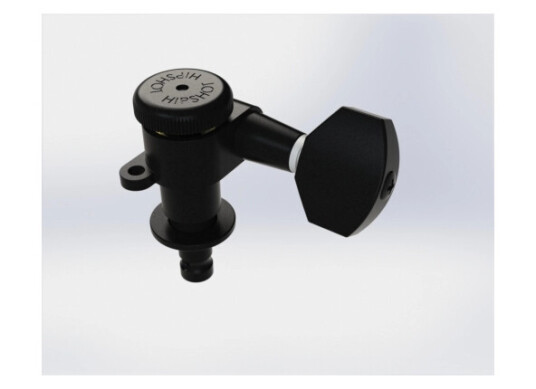 Hipshot Grip-Lock Closed Guitar Tuning Machine - Bass Side Left - Svart