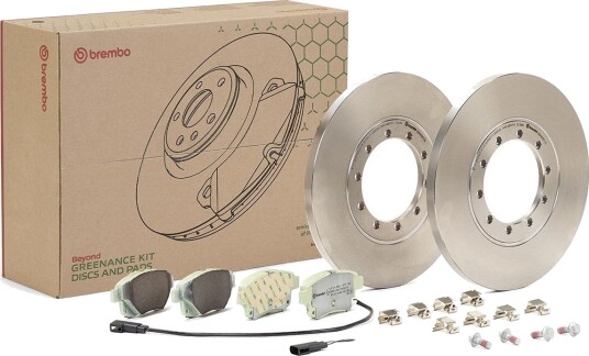 BREMBO KT 10 016 Bremseskiver og -klosser