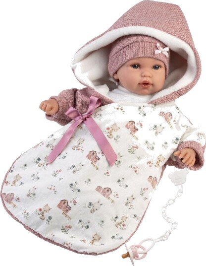 Llorens Babydokke Med Sovepose 36 cm Grætende
