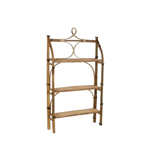 Bokhylla Naturell Rattan Bambu 3 Hyllor 62 x 15 x 103 cm