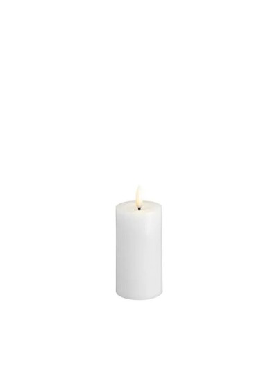 Moods & More LED pillar candle   Melted Classic white   49x100 mm