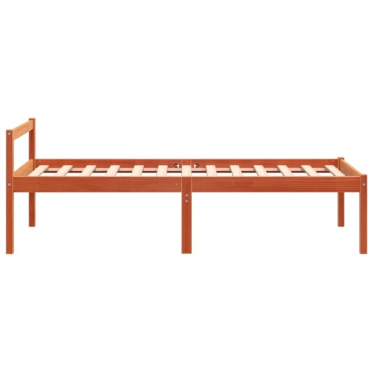 vidaXL Seniorseng voksbrun 75x190 cm heltre furu 8721012314887