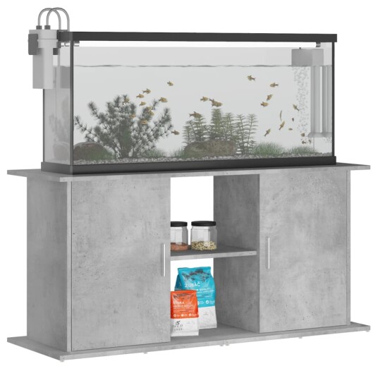 Akvariumstativ Betonggrå 121X41X58 cm Konstruert Tre
