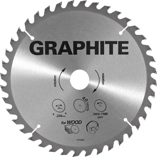 Kutte-/Slipe-/Kappeskive Graphite, 255X30 Mm