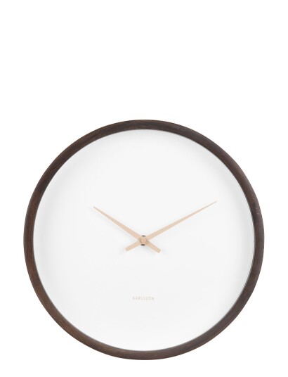 KARLSSON Wall Clock Ancho Dark Wood Medium - Brown - Ø33X8CM