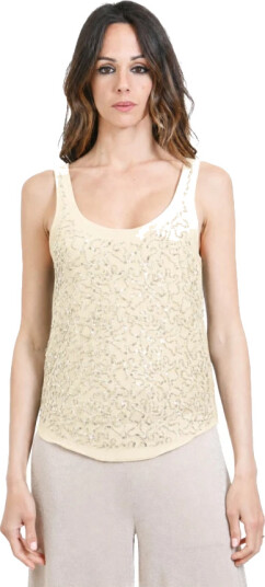 Kaos Dame Topper Beige 2XS,