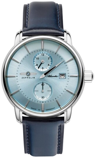 Zeppelin Herreklokke 84263 Atlantic Blå/Lær Ø42 mm