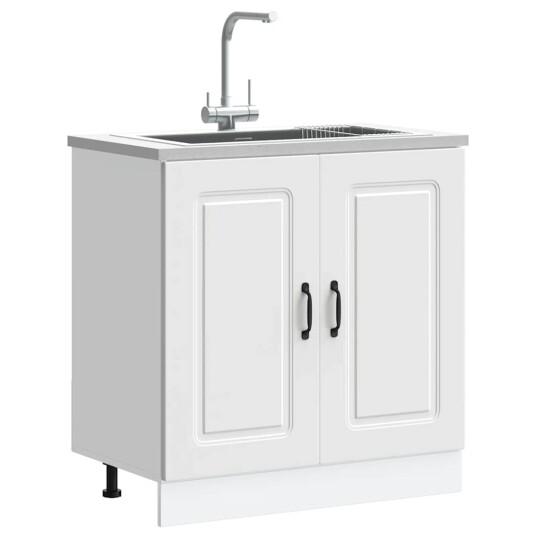  Vask underskap Kalmar hvit 80x46x81,5 cm konstruert tre 8721158417930