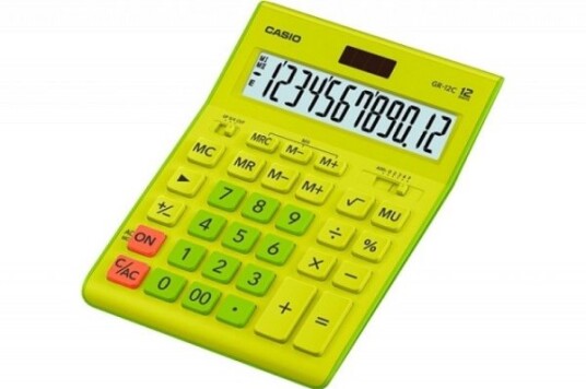 Casio Gr-12C-Gn Kontorregnemaskine Lime Grøn, 12-Cifret Display