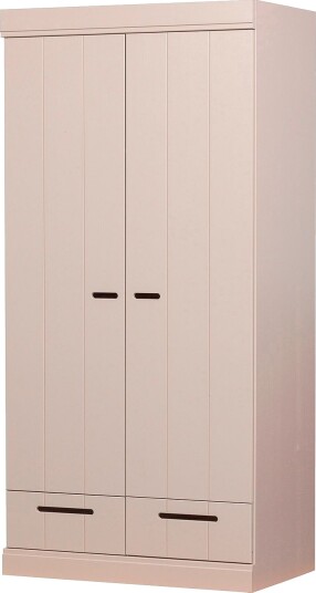 WOOODGarderobeskap Connect m struktur H195xB94xD53BeigeGarderobeskap & klesskap