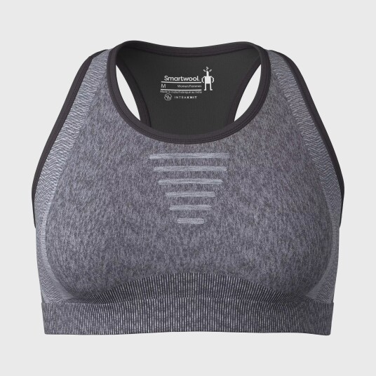 SmartWool W Intraknit Racerback Bra Black Heather S