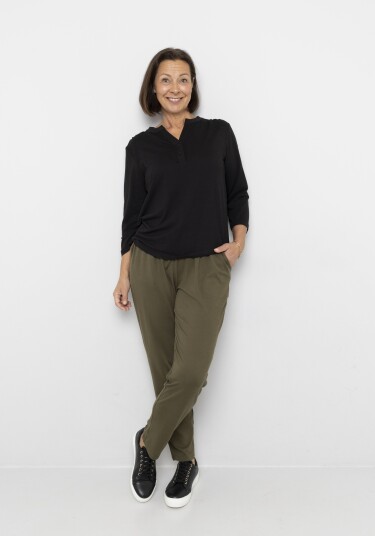 Lt Clothing Bluse med knapper Britney Sort Svart XXL