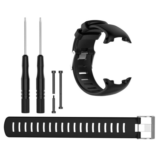 INF Klokkereim til Suunto D4/D4i Novo med 2 forskjellige lengder Sort