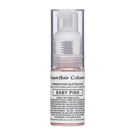 Sugarflair Spiselig Glitterspray  Baby Rosa 10g 