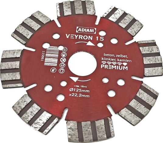 Adiam Diamantkappskive Veyron For Betong Og Stein 125 mm Adiam Diamantkappskive Veyron For Betong Og Stein 125 mm