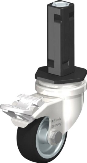 Blickle 853314 Lrxa-Path 50G-Fi-Exv02 Styrehjul Med Bremse, Hjuldiameter 50 Mm, Bæreevne (Maks.) 75 Kg, 1 Stk