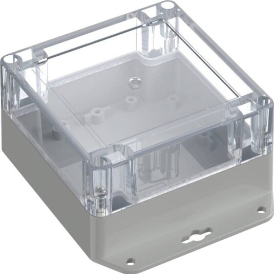Tru Components TC 13865284 136,5 × 106,5 × 60,1 mm ABS PC Lys Grå Transparent