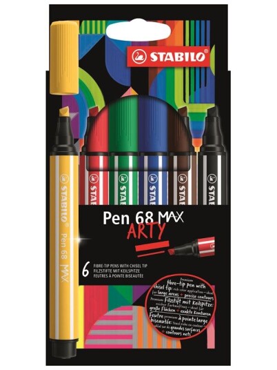 STABILO Pen 68 Max Arty wallet of 6 pens STABILO Pen 68 Max Arty wallet of 6 pens