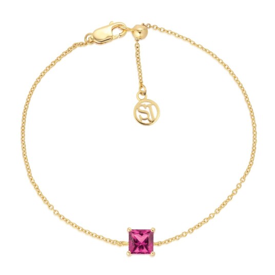 Sif Jakobs Ellera Quadrato Forgylt Sølv Armbånd Med Zirconia SJ-B42274-PKCZ-YG