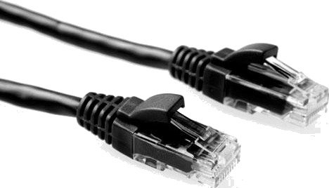 ACT Nettverkskabel Cat6 U/UTP RJ45 1 m Svart