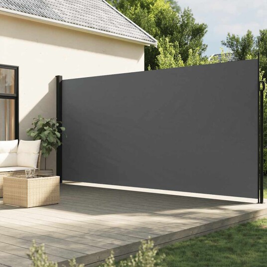 Uttrekkbar sidemarkise 200x600 cm antrasitt 4004563 Uttrekkbar sidemarkise 200x600 cm antrasitt 4004563