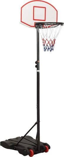 Basketballstativ hvit 216 250 cm polyeten