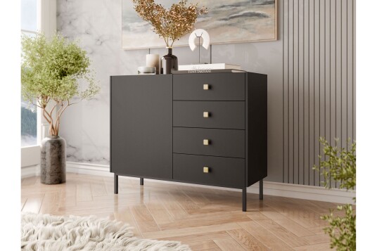 Kommode Hermann 100 cm Svart