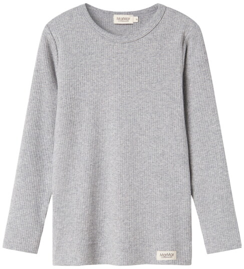 MarMar Modal Melange Light Grey Melange Plain Bluse 5 år/110