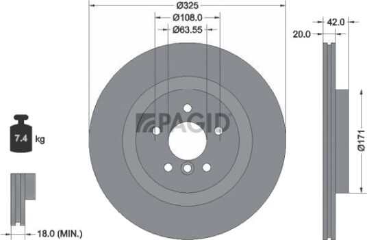 PAGID 56181NHC Bremseskive