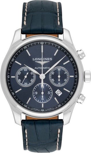 Longines Herreklokke L2.759.4.92.0 Master Blå/Lær Ø42 mm Longines Herreklokke L2.759.4.92.0 Master Blå/Lær Ø42 mm