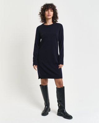 Kjole i lammeull EVENING BLUE S