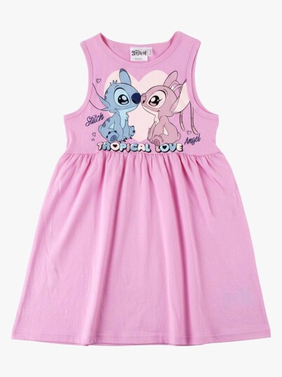 Disney Stich Kjole Rosa 140 146 Disney Stich Kjole Rosa 140 146