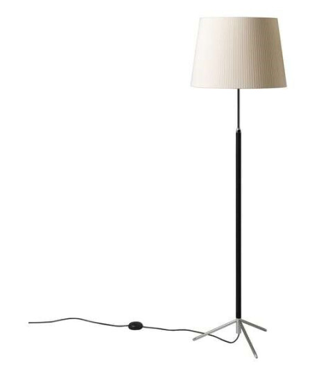Santa & Cole Pie de Salón G1 Gulvlampe Natural/Krom