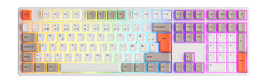 Akko 5108B Steam Engine CS Jelly Pink - ND - Gamingtastatur - Nordisk - Hvit Akko 5108B Steam Engine CS Jelly Pink - ND - Gamingtastatur - Nordisk - Hvit