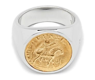 Tom Wood Jewellery Coin Ring Gold Ring Sølv male 62 Tom Wood Jewellery Coin Ring Gold Ring Sølv male 62