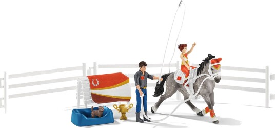 Schleich Mias Voltigeringssett med Hest - Lekesett for Barn 5+